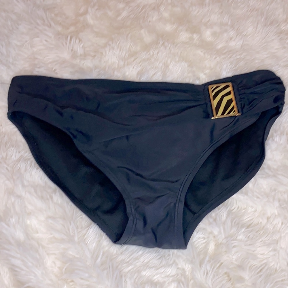 Catalina Black Zebra Bikini Swim Bottoms Size Large